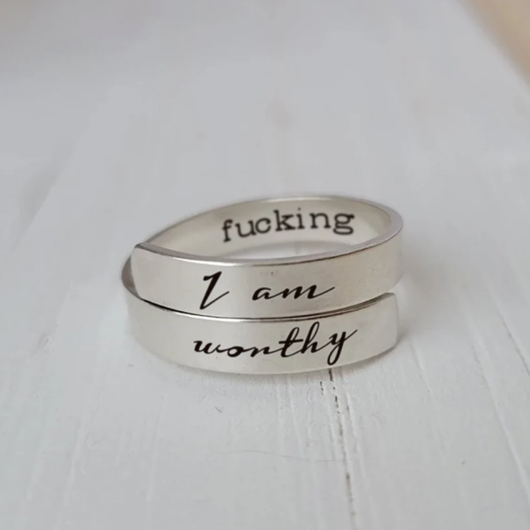 I Am F*cking Worthy Ring – Unapologetic Confidence