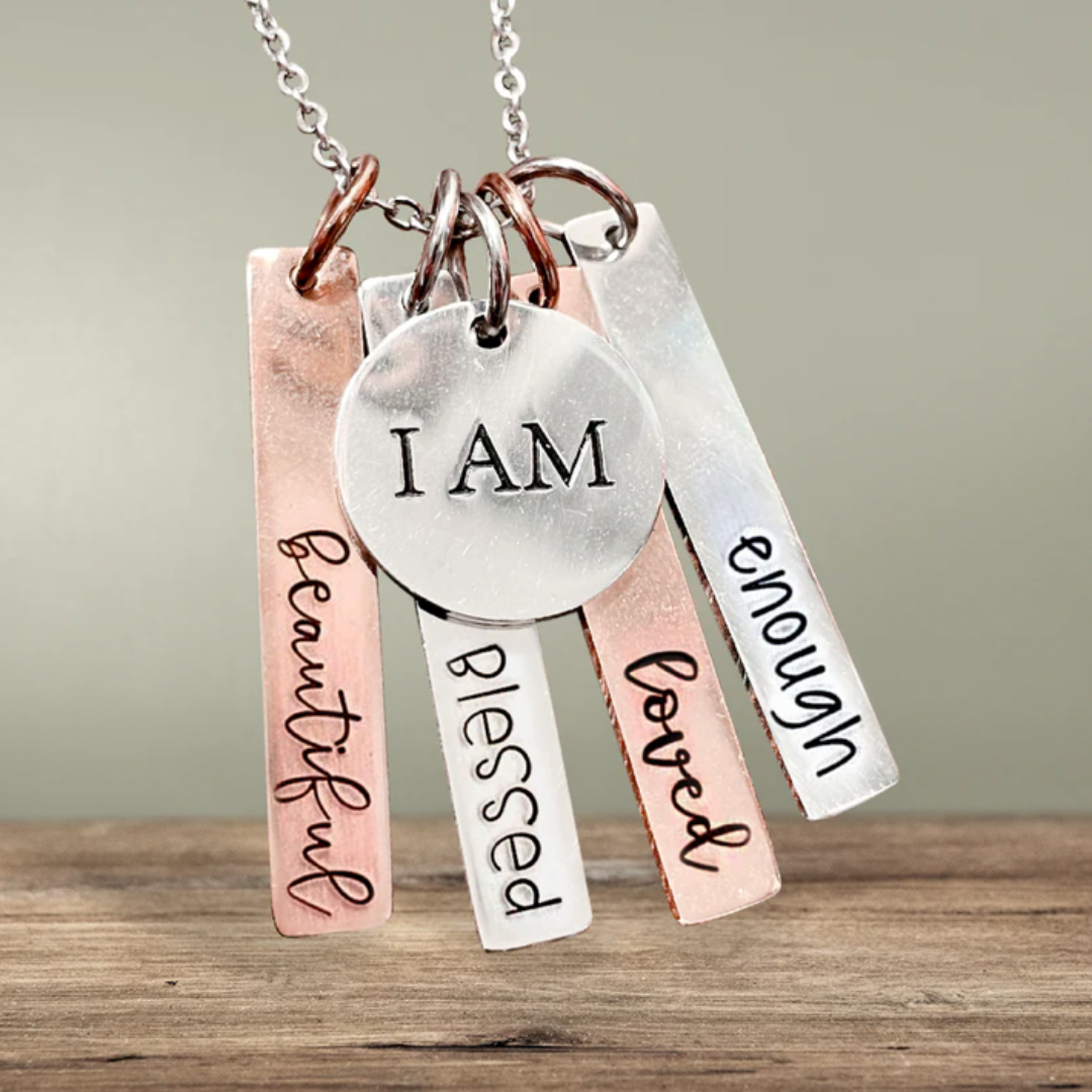I Am Necklace – Beautiful, Blessed, Loved, Enough
