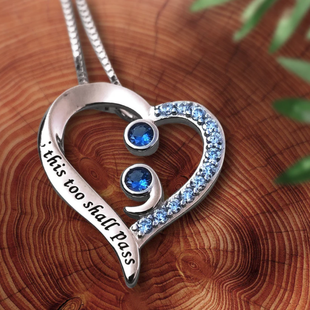This Too Shall Pass Heart Necklace – Hope in Every Moment